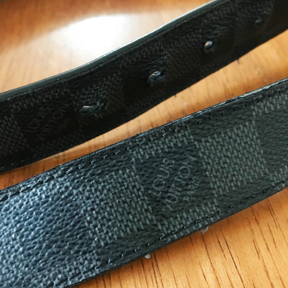 louis vuitton checkered belt